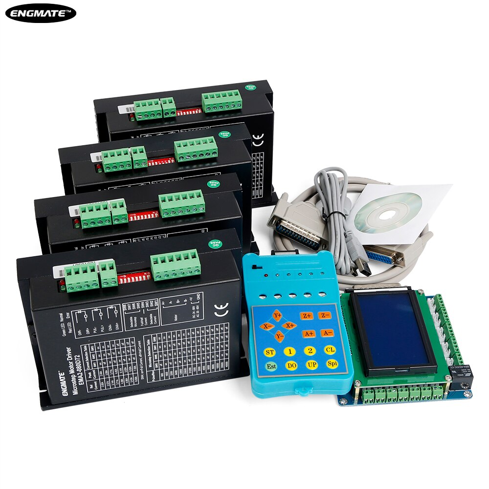 SAVEBASE 업그레이드 4 축 CNC 키트 표준 보드 및 EMA2-080D72 Microstep 드라이버